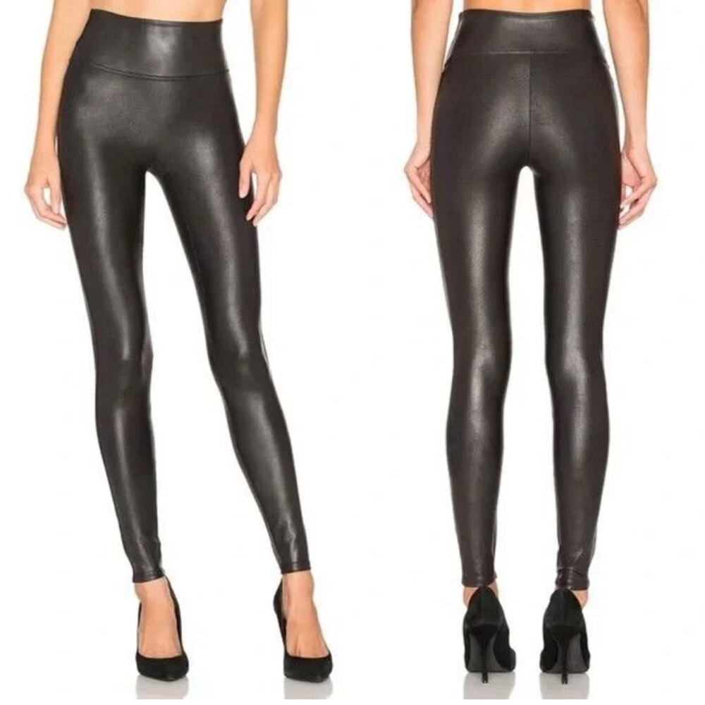 SPANX Black Faux Leather Leggings